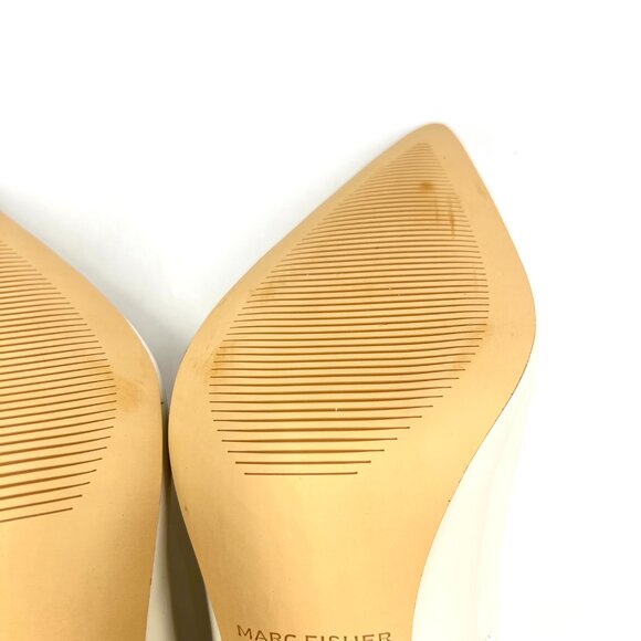 Marc Fisher Size‎ 9 Codie Ivory Off-White Patent Stiletto Heels Pumps Shoes - Picture 11 of 15